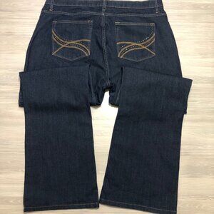 LEE Classic Fit At the Waist Jeans Bootcut Embellished Blue Womens Plus Size 20W